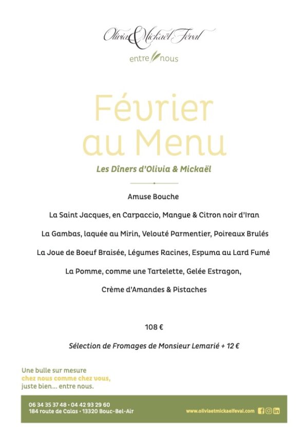 menu février 2025