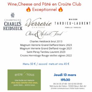 the wine, cheese & pâté en croûte club x jerowines 13 mars 2025