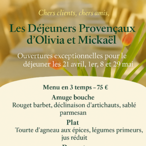les déjeuners d'olivia & mickaël 21 avril 2025