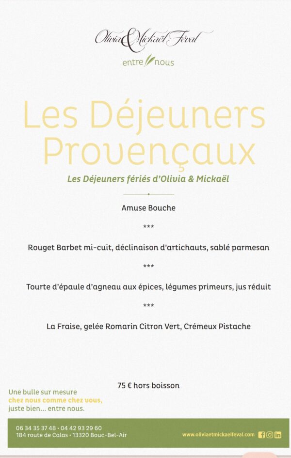 les déjeuners d'olivia & mickaël 21 avril 2025