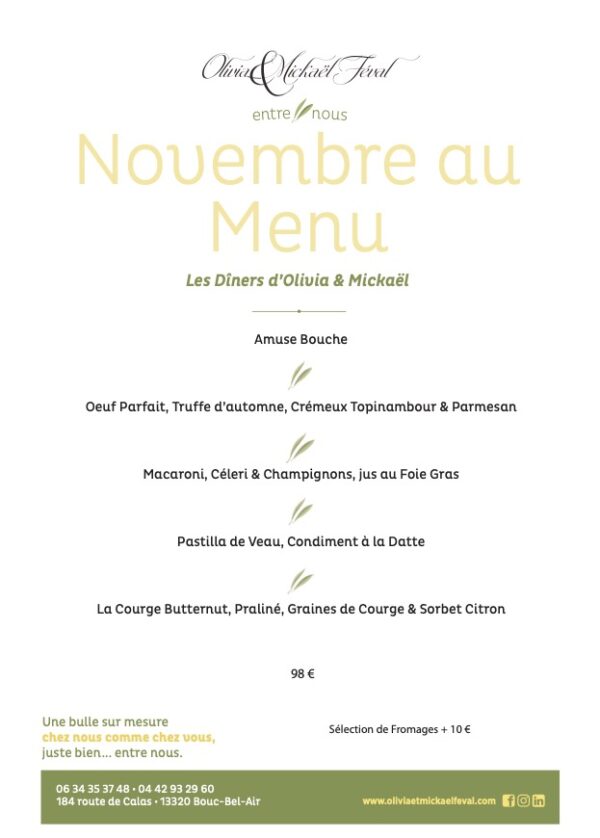les dîners d'olivia & mickaël 1er novembre 2025 (copie)