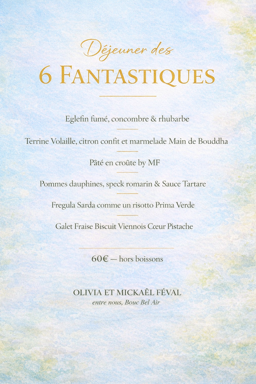 les déjeuners d'olivia & mickaël x la fanfare culture 26 avril 2026