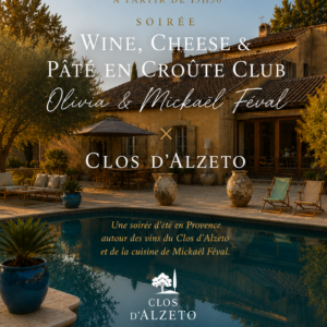 the wine, cheese & pâté en croûte club x clos d'alzeto 27 aout 2026